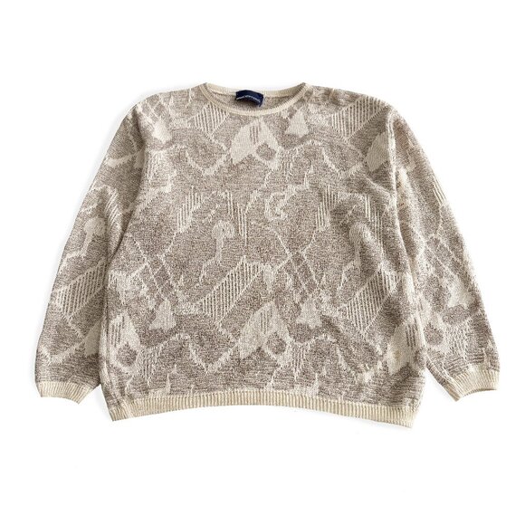 Vintage Impromptu, Sweater / Light Gold Tinsel Inlay / 1980's Style - Picture 1 of 5